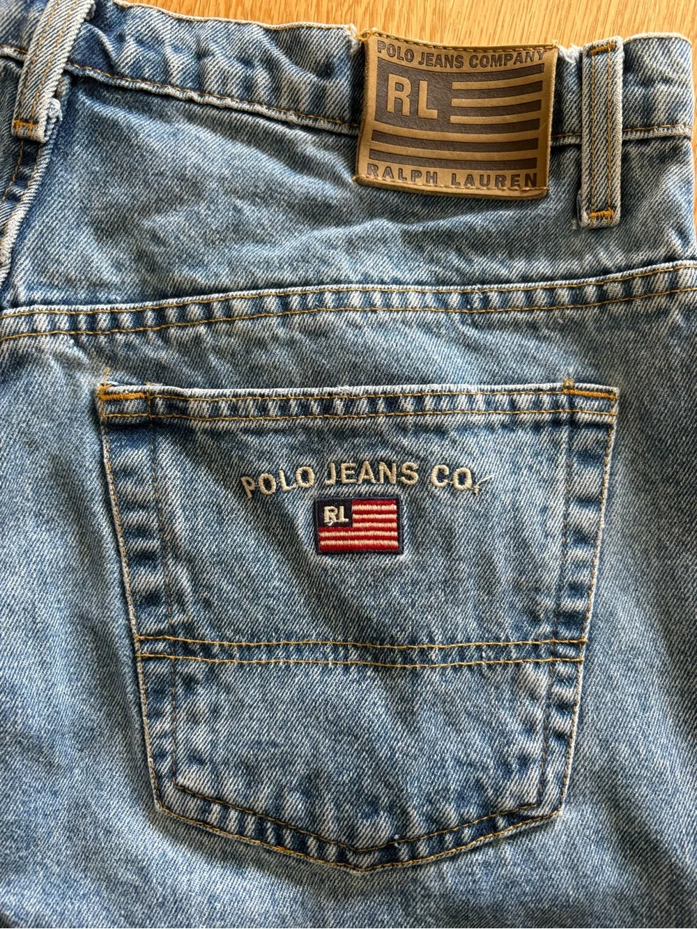 Vintage Polo Jeans Co Ralph Lauren Mens Denim Jeans 36x34 Straight Leg 90s⁠
